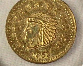  1852 California ½ Gold Coin

Auction Estimate $100-$300 – Located Glassware 