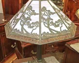  Selection of ANTIQUE Leaded Glass,  Panel and Other Lamps some signed including “Miller”

Auction Estimate $300-$600 – Located Inside 