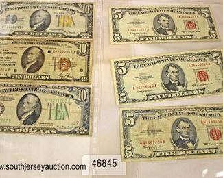 Large Selection of $1, $5, $10 Silver Certificates, Red Certificates, Yellow Seal

Auction Estimate $10-$100 – Located Glassware

 