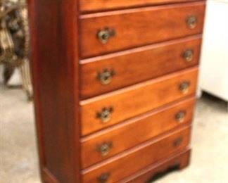SOLID Cherry Bracket Foot High Chest

Auction Estimate $100-$200 – Located Inside