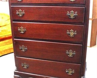 SOLID Mahogany Queen Anne High Chest

Auction Estimate $100-$300 – Located Inside

 