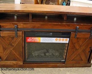 NEW Rustic Media Credenza with Barn Door Sliding Door and Fireplace

Auction Estimate $200-$400 – Located Inside