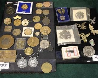 Selection of Military Pins, Bronze Commemorative and other

Auction Estimate $100-$400 – Located Glassware

 