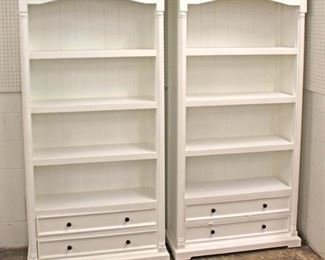 NEW PAIR of White 2 Drawer Open Front Contemporary Bookcases

Auction Estimate $200-$400 – Located Inside