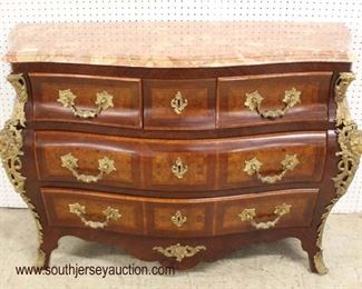 VINTAGE Mahogany Inlaid and Banded Italian Marble Top 3 Drawer Commode with Heavily Applied Bronze

Auction Estimate $400-$800 – Located Inside