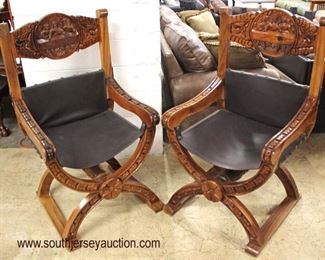 PAIR of SOLID Hardwood “X” Frame Carved Last Supper Chairs

Auction Estimate $200-$400 – Located Inside