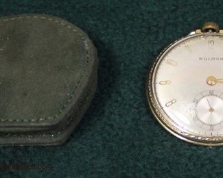 10 Karat “Bulova” Yellow Gold Filled Pocket Watch with Case

Auction Estimate $20-$50 – Located Glassware