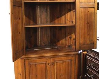  Country Pine 2 Piece “William Draper Cabinet Maker” 4 Door Corner Cabinet with Panel Front Doors

Auction Estimate $300-$600 – Located Inside 