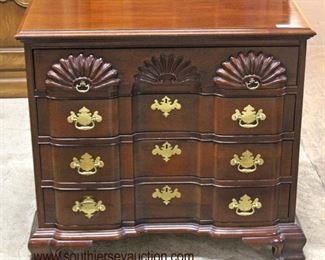  SOLID Mahogany “Heirloom Collection” Shell Carved Block Front bracket Foot Bachelor Chest

Auction Estimate $300-$600 – Located Inside 
