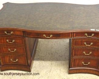 IMG_7198 auction IMG_7199 auction

BEAUTIFUL “Maitland Smith Furniture” 3 Part Burl Mahogany Banded Leather Top Partners Desk –

Very Good Condition

Auction Estimate $700-$1500 – Located Inside 