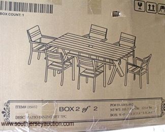  NEW in Boxes “Starsong & Company Vaishanavi” 7 Piece Patio Dining Set

Auction Estimate $400-$800 – Located Inside 