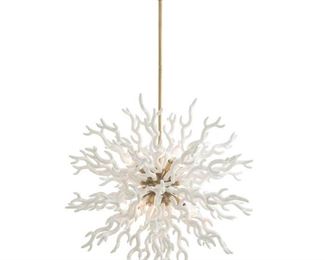  COOL Modern and Unique “Diallo” Arteriors 8 Light Coral White Chandelier (approximately 30”x30”)

Auction Estimate $500-$1000 – Located Inside 