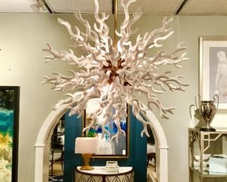  COOL Modern and Unique “Diallo” Arteriors 8 Light Coral White Chandelier (approximately 30”x30”)

Auction Estimate $500-$1000 – Located Inside 