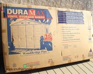  NEW “Duramax” Vinyl Storage Shed Model #40224-1 (1 Box Kit)

approximately 10’5’x10’5”

Auction Estimate $300-$600 – Located Field 