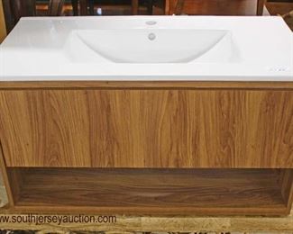  NEW 36” Marble Top Mid Century Modern Design Floating Bathroom Vanity with One Drawer and Hardware

Auction Estimate $200-$400 – Located Inside

  