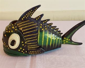 Vintage Tin Friction Fish Toy