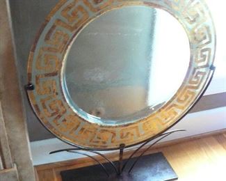 Nice Glass art piece with Greek Key Motif