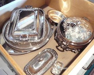 Several Nice Vintage Silver Plated Serving Pieces