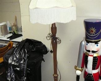 Victorian Floor lamp with Fringed Lamp Shade