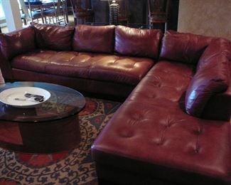 Gorgeous Pecan Chateau Leather Sectional (was $4000 New) buy it for a fraction now!