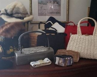 Antique Purses and Vintage Mink Hats