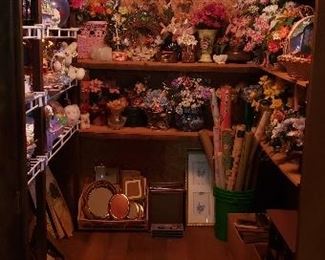 Art Supplies and Flower Arrangements