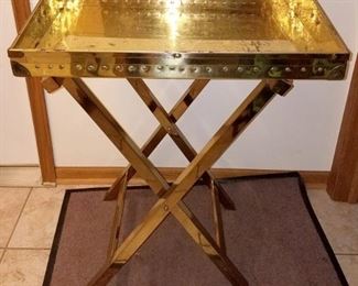 Brass tray table...