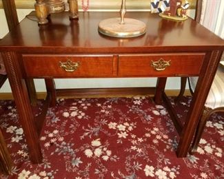 Solid wood computer desk/table... see keyboard tray next photo