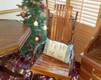 Charming twig bent wood Adirondack rocker