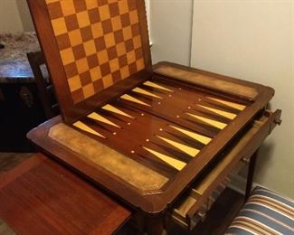 Antique Game Table Open