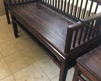 Chinese rosewood bench $600