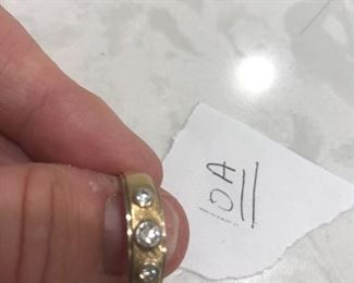 3 diamond ring in Venetian finish 14k $400