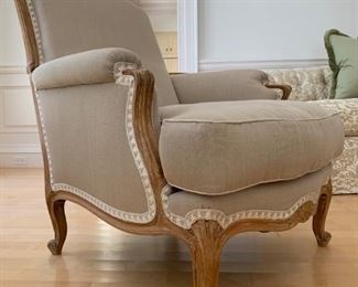 Antique Carved Frame Armchair, PAIR 