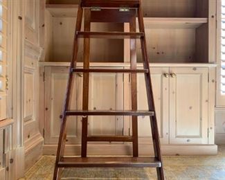 Regency Style Mahogany Library Ladder