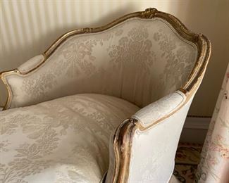 19th Century Chaise, Custom Upholstered