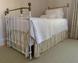 Antique Brass Twin Beds, PAIR