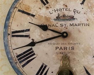 Vintage French Hotel Wall Clock