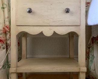 Distressed French Country Bed Side Table