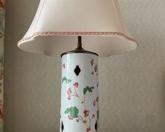Pierced Chinese Lamp, PAIR