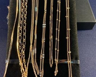 8 - 14k gold plated necklaces