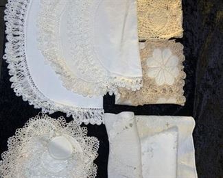 vintage linens and dollies