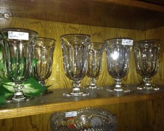 Different sizes of glassware