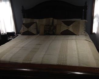 King bed with headboard and footboard