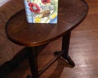 Small oval side table
