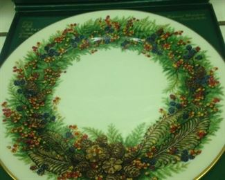 One of several Lenox dated Christmas plates