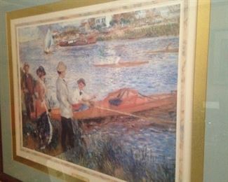 Framed print of "Oarsmen at Chatou"  by Auguste Renoir