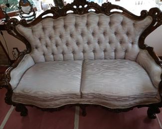 Sofa and 2 Chairs.  Sofa Measures 63" W x 34" D.  3 Pieces 