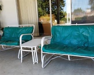 •	Vintage 1940s/ 1950s metal patio furniture