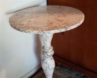 •	Marble side table