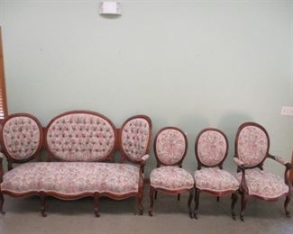 Victorian Rosewood Parlor Set